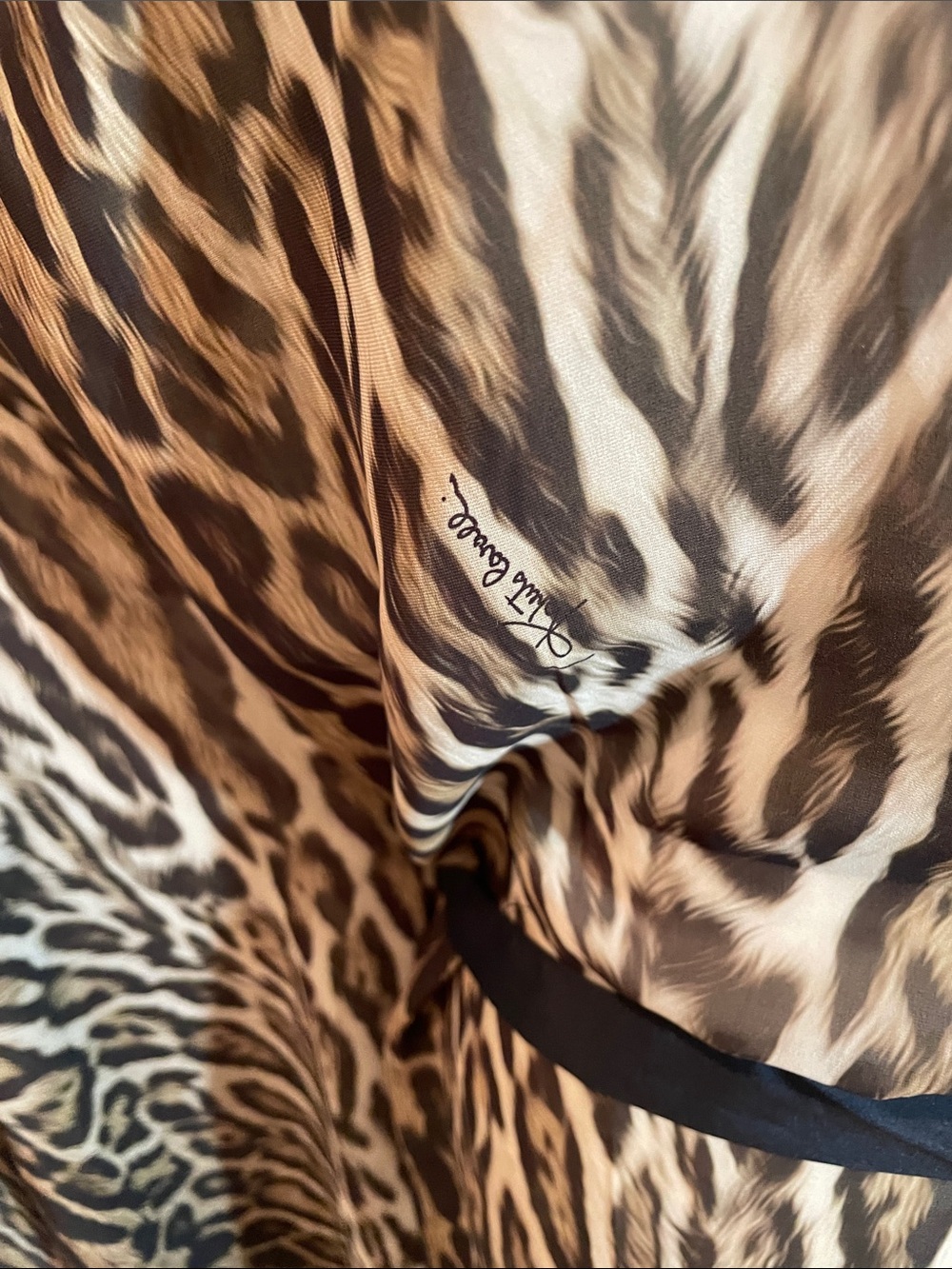 Roberto Cavalli Gold-Emblem Leopard Print in beige , Brown and Black - Picture 4 of 8